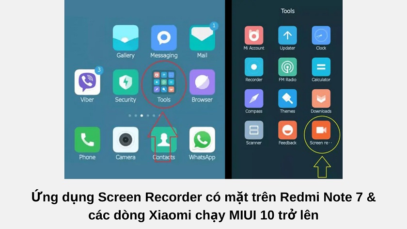 Cách quay màn hình điện thoại Xiaomi Redmi Note 7 từ A - Z