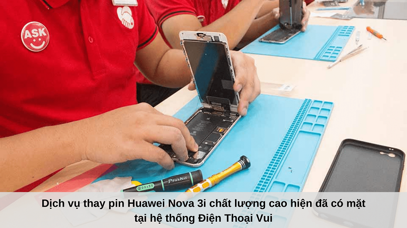 Địa điểm thay pin Huawei Nova 3i chính hãng tại TP.HCM và Hà Nội