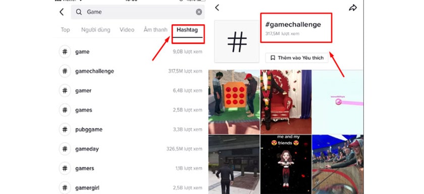 Sử dụng hashtag trong các video được đăng tải để tăng follow tik tok