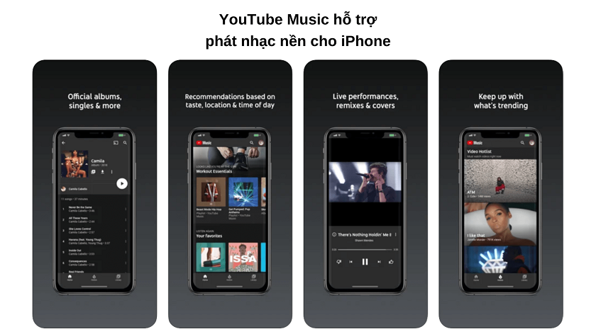 ứng dụng nghe nhạc Youtube tắt màn hình Youtube Music