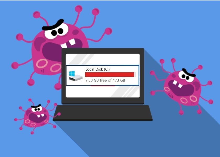 Máy tính bị ảnh hưởng bởi Virus