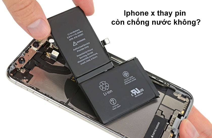 iPhone X thay pin còn chống nước không?