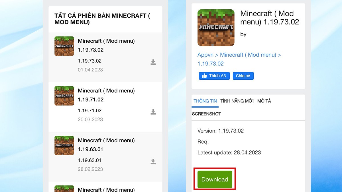 Cách tải Minecraft APK mới nhất trên điện thoại