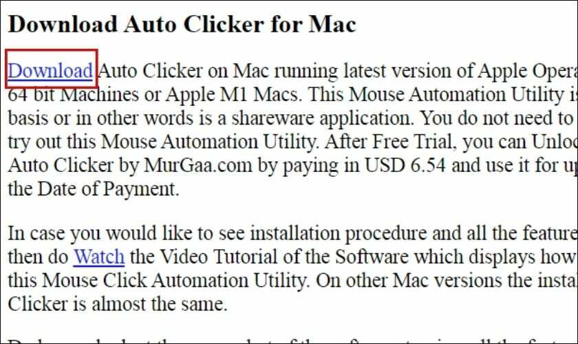 Tải và sử dụng Auto Click không chiếm chuột trên MacOS