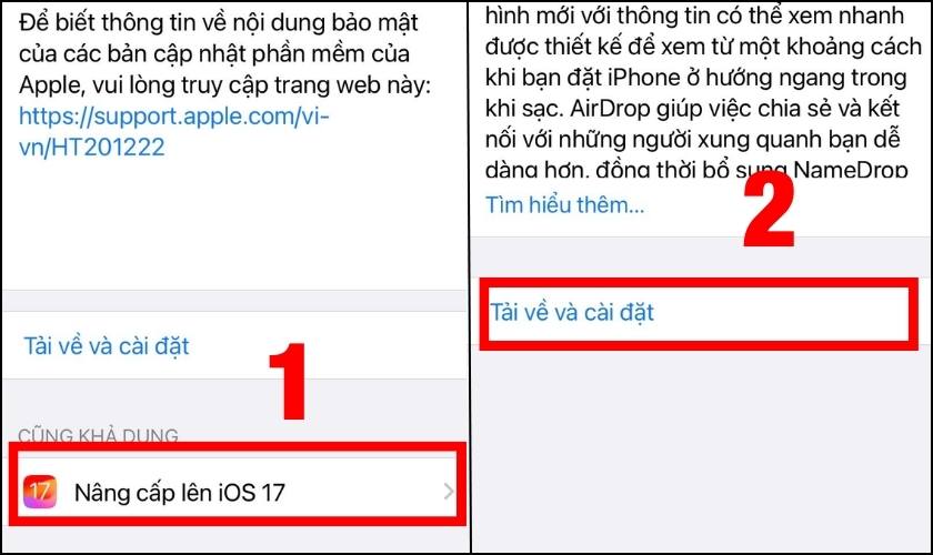 Cách cập nhật iOS 17 trên iPhone 
