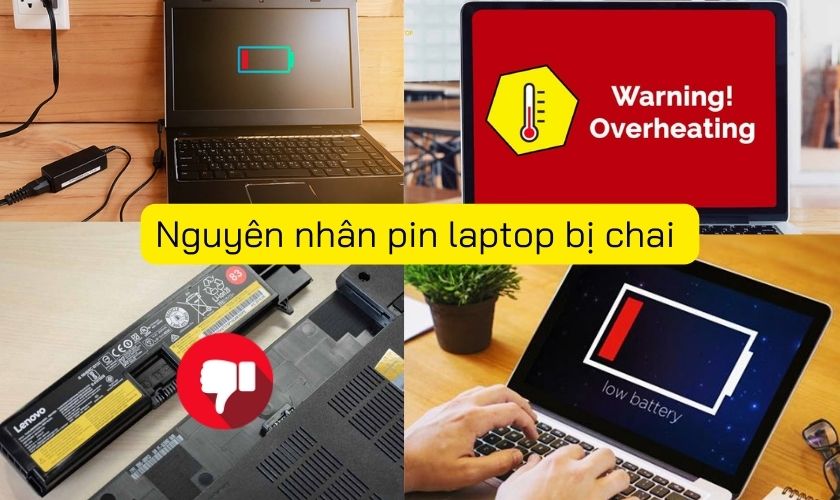 Nguyên nhân laptop bị chai pin