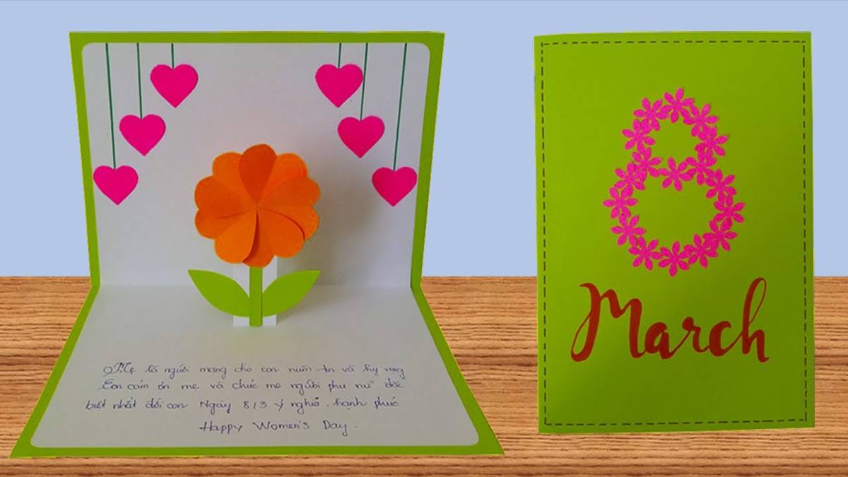 Vẽ thiệp 8/3 và trang trí