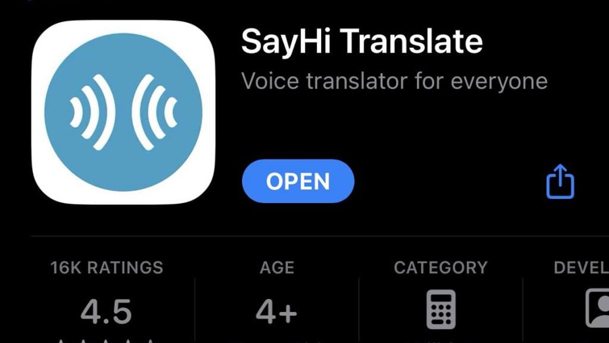 App dịch tiếng Anh chuẩn SayHi
